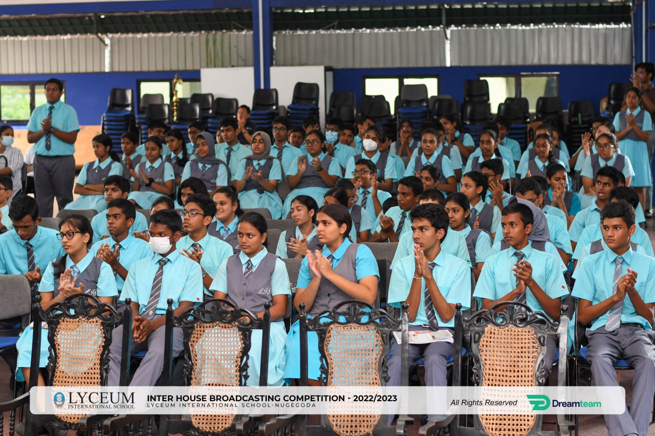 Students attending the Inter House Reading and Acting Competition 2022/2023.