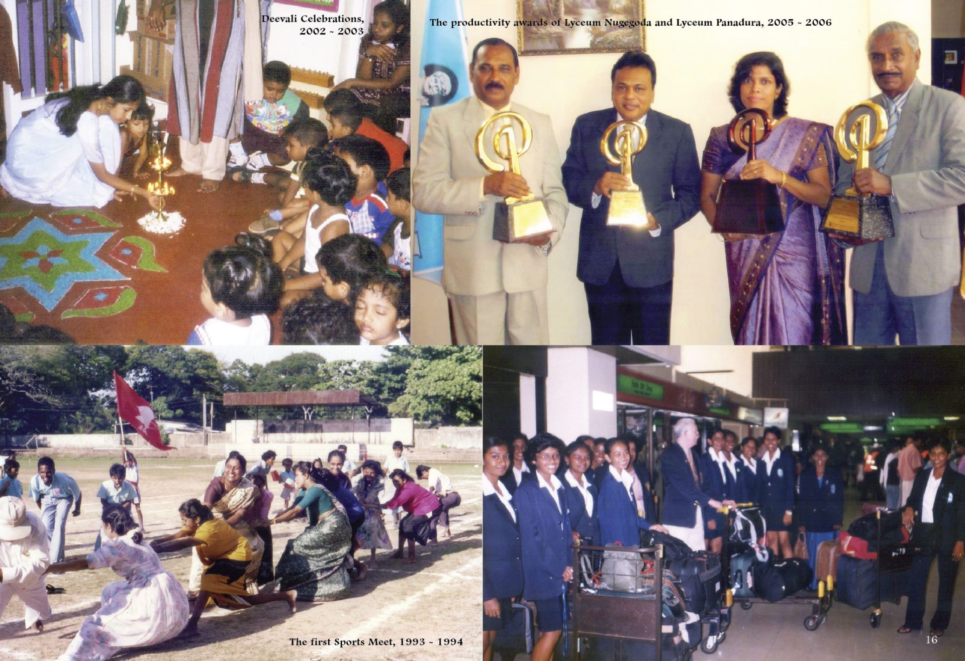 Moments of Celebration: Tradition, Achievement, and Unity Cultural ceremony, award winners, tug-of-war game, sports team at airport.