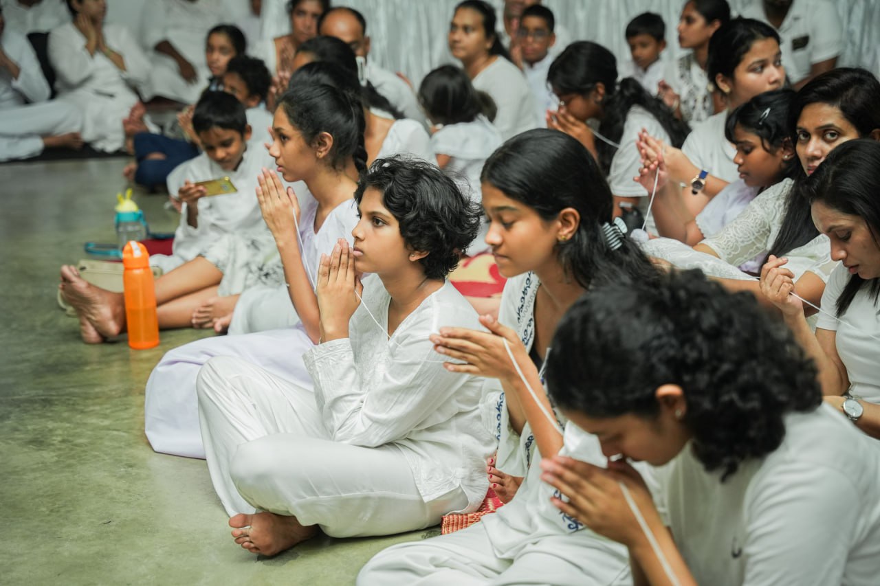 meditation gathering white attire