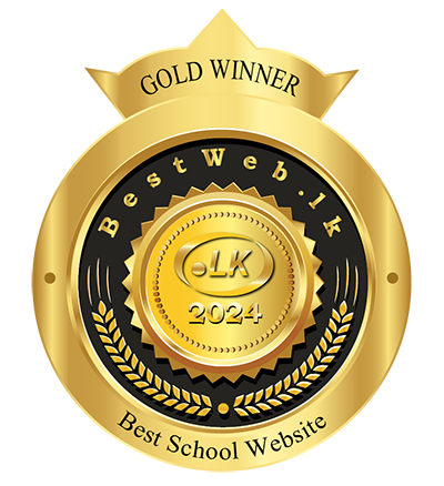 Gold Winner Medal for Best School Website 2024 by BestWeb.lk.