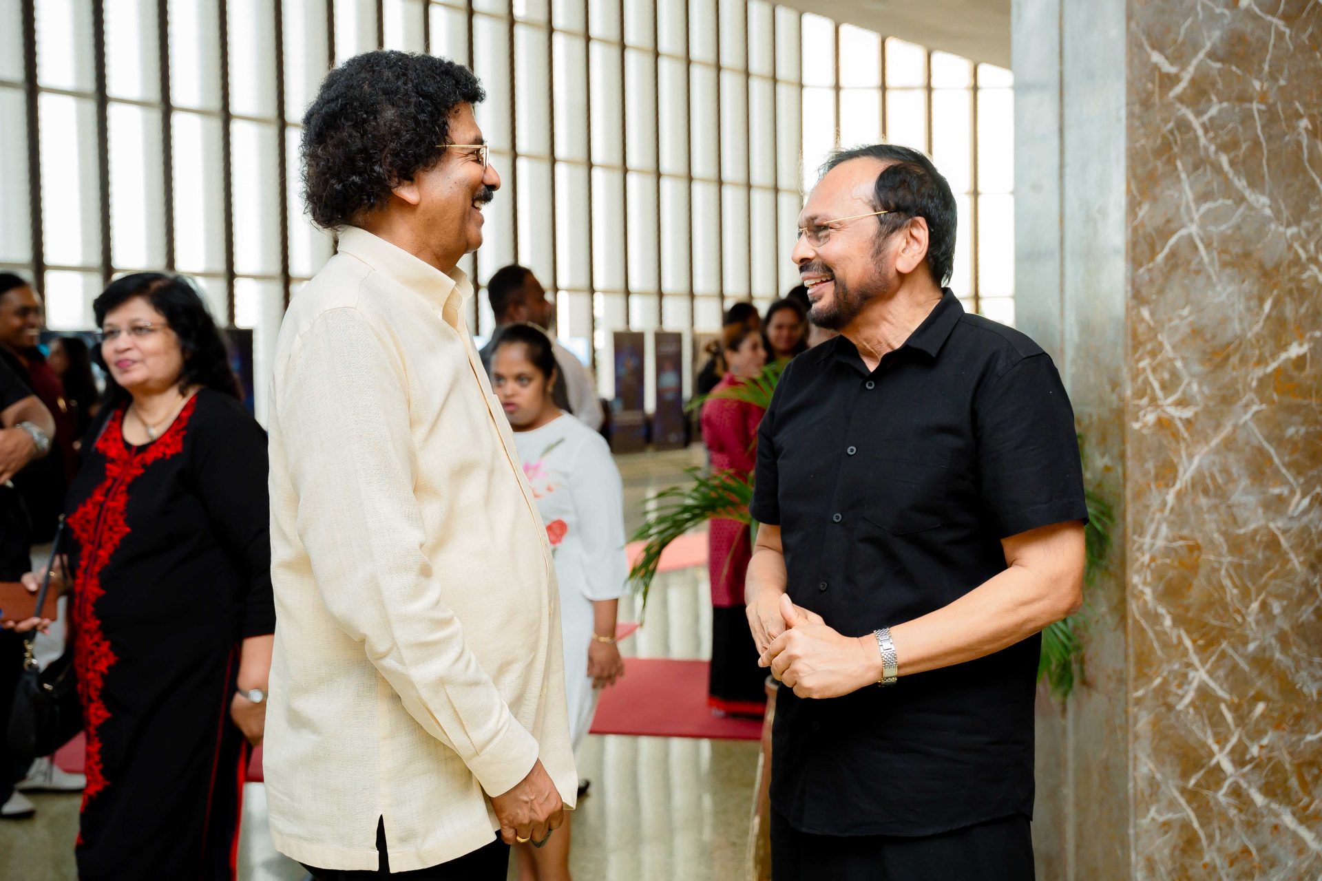 networking event smiling colleagues