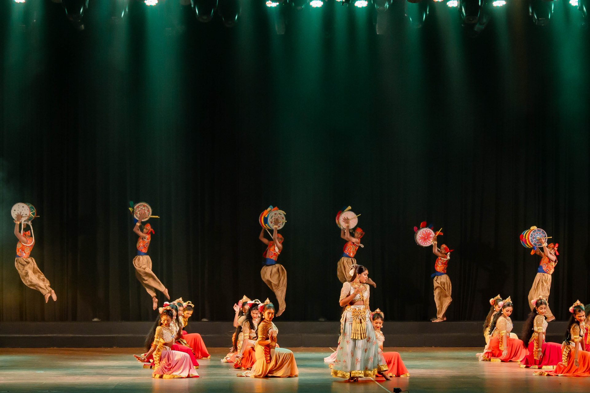 folk dance stage performance colorful costumes