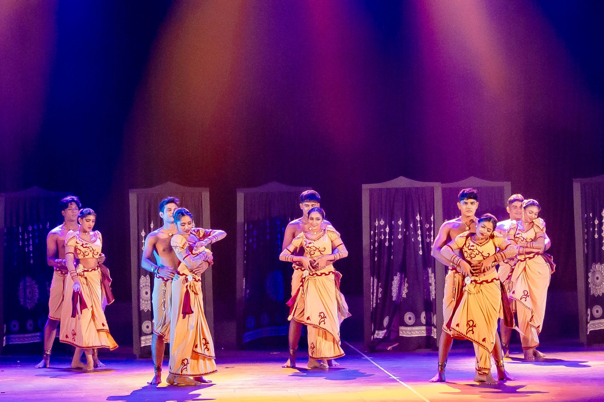 cultural dancers vivid lighting